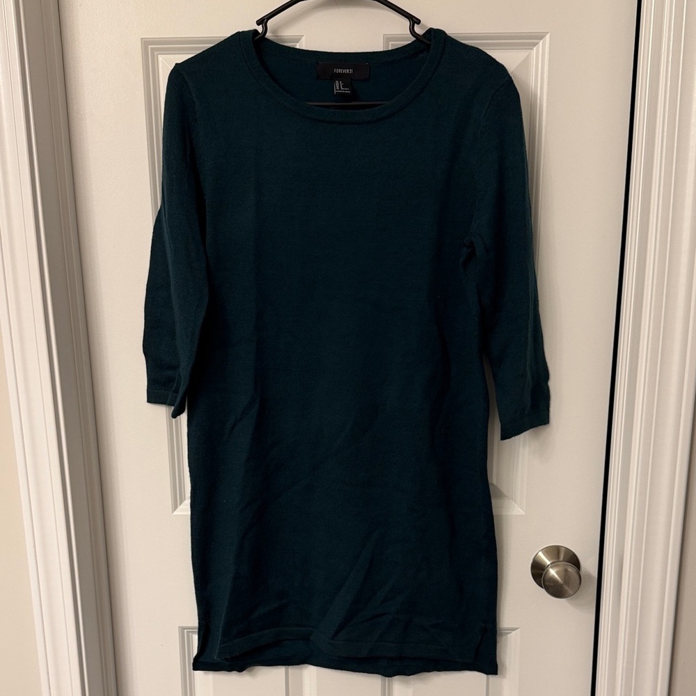Forever 21 Dark Green Sweater Dress